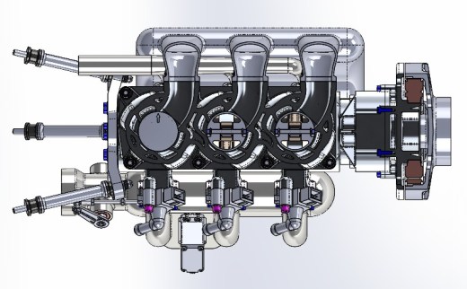 无人机3缸101cc 2冲程发动机 UAV Engine缩略图