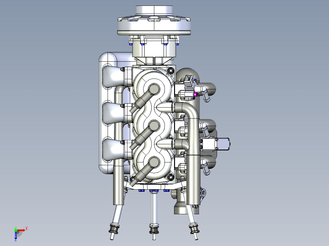 无人机3缸101cc 2冲程发动机 UAV Engine