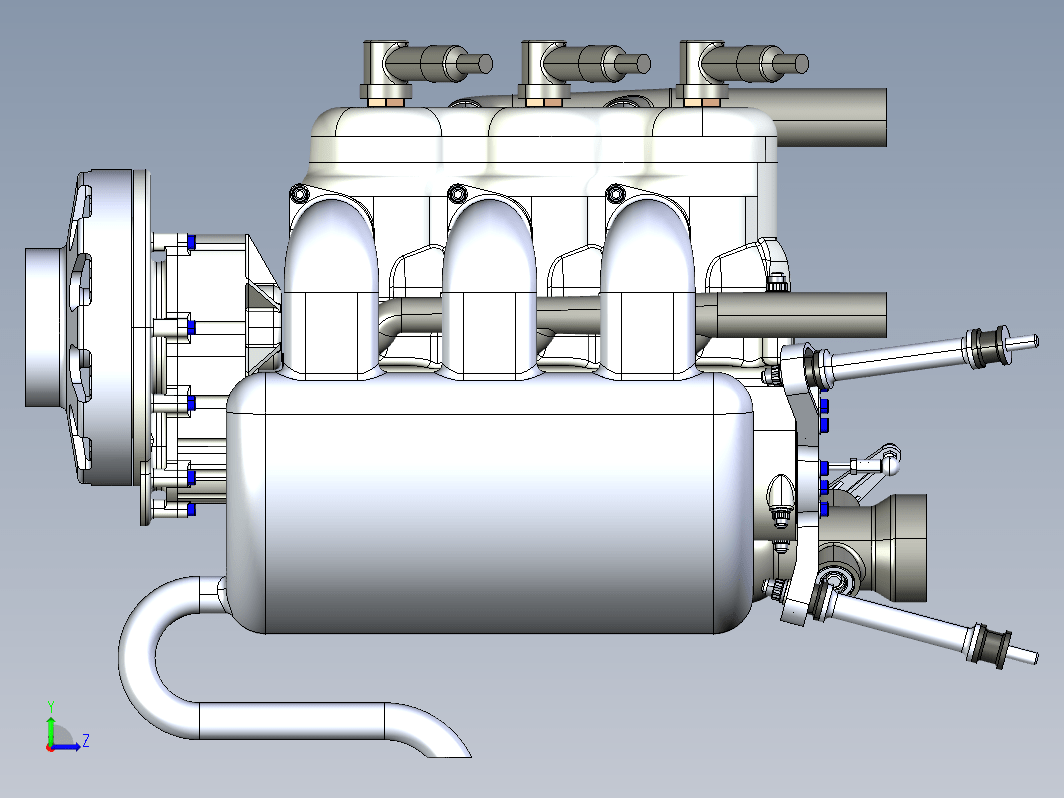 无人机3缸101cc 2冲程发动机 UAV Engine