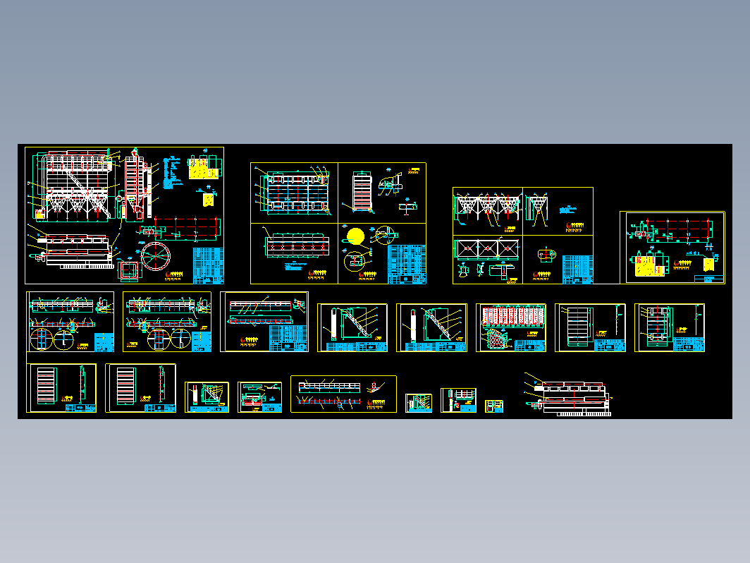 HXS-X-6玻纤袋式除尘器（全套图纸） CAD图纸