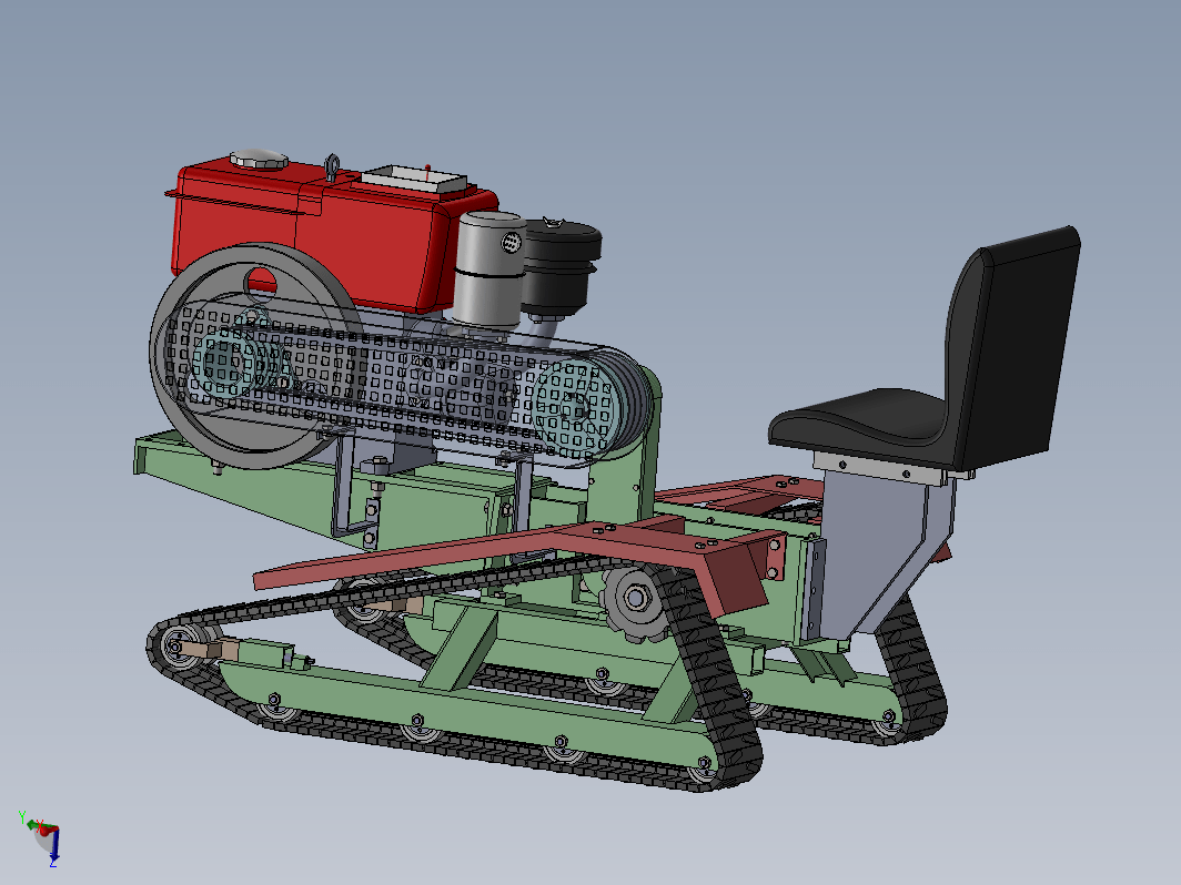 小型橡胶履带式拖拉机