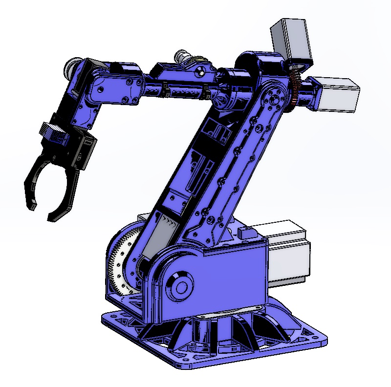 6轴步进机器人3D图纸(适合于arduino控制系统及3D打印)