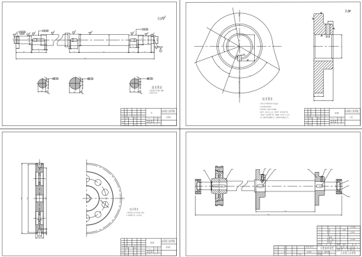 陶瓷滚压成型机总分配轴及滚压头系统CAD+说明缩略图