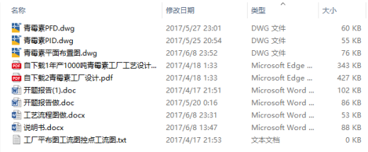 青霉素工艺流程图CAD+说明缩略图