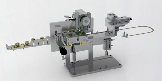电缆送料和切割机构3d模型缩略图