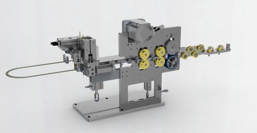 电缆送料和切割机构3d模型缩略图