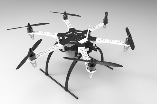 DJI flame wheel 风火轮六旋翼飞行器图纸缩略图