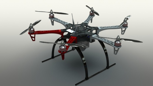 DJI flame wheel 风火轮六旋翼飞行器图纸缩略图