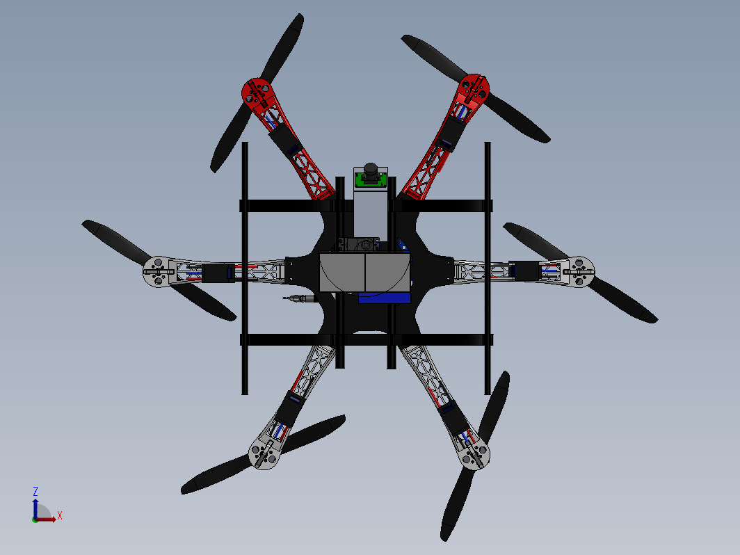 DJI flame wheel 风火轮六旋翼飞行器图纸