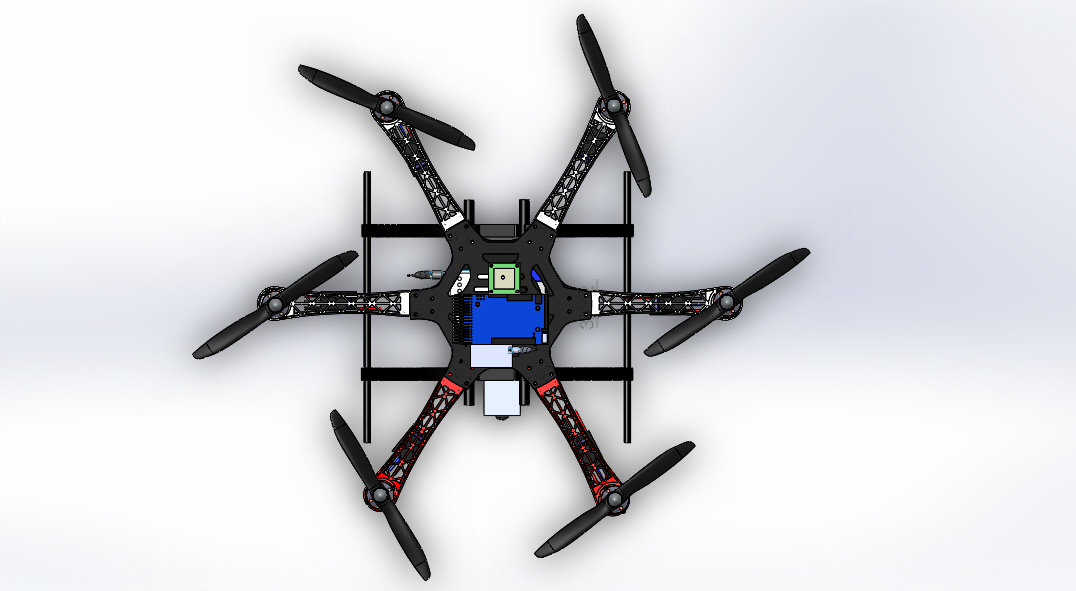 DJI flame wheel 风火轮六旋翼飞行器图纸