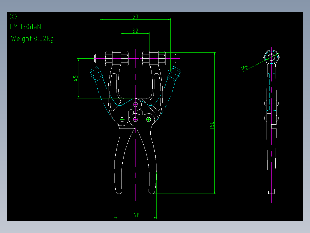 快速钳夹肘夹卡钳-X2