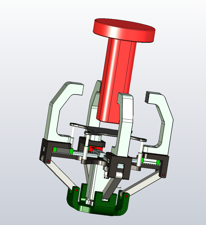 四爪末端执行器结构设计三维UG10.0带参+CAD+说明