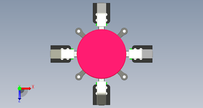 四爪末端执行器结构设计三维UG10.0带参+CAD+说明