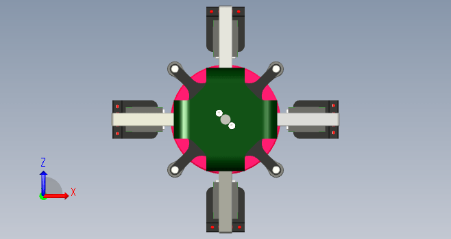 四爪末端执行器结构设计三维UG10.0带参+CAD+说明