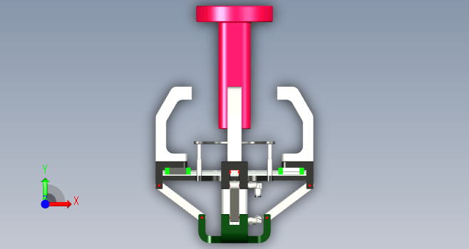 四爪末端执行器结构设计三维UG10.0带参+CAD+说明