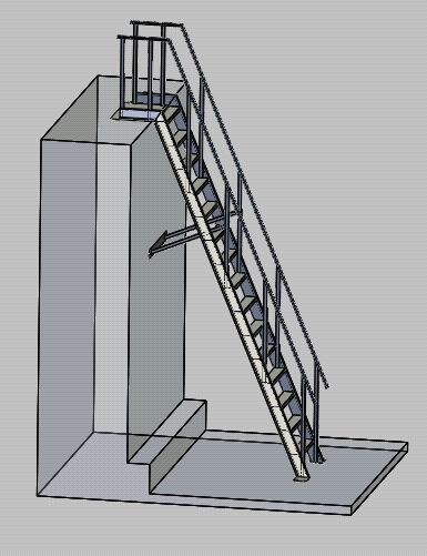 外墙钢结构梯子 staircase
