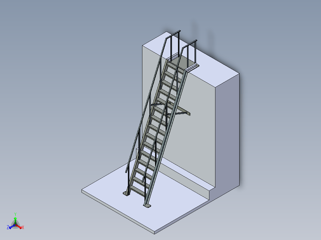 外墙钢结构梯子 staircase