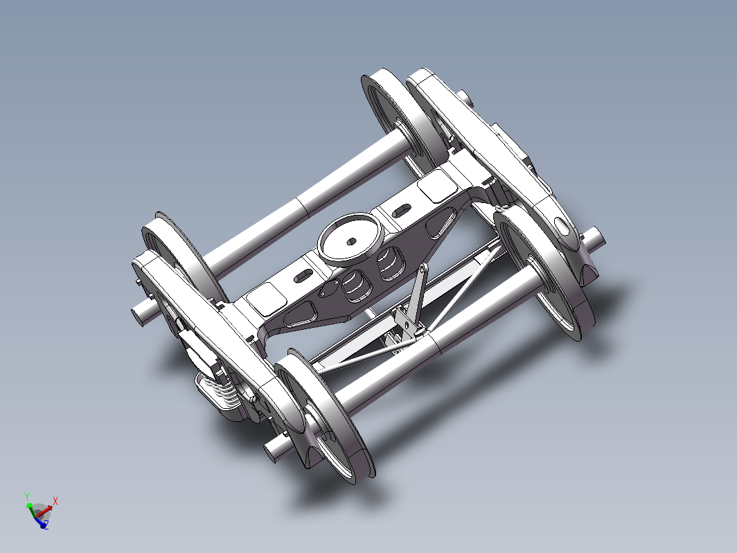 K6机车转向架3D图纸