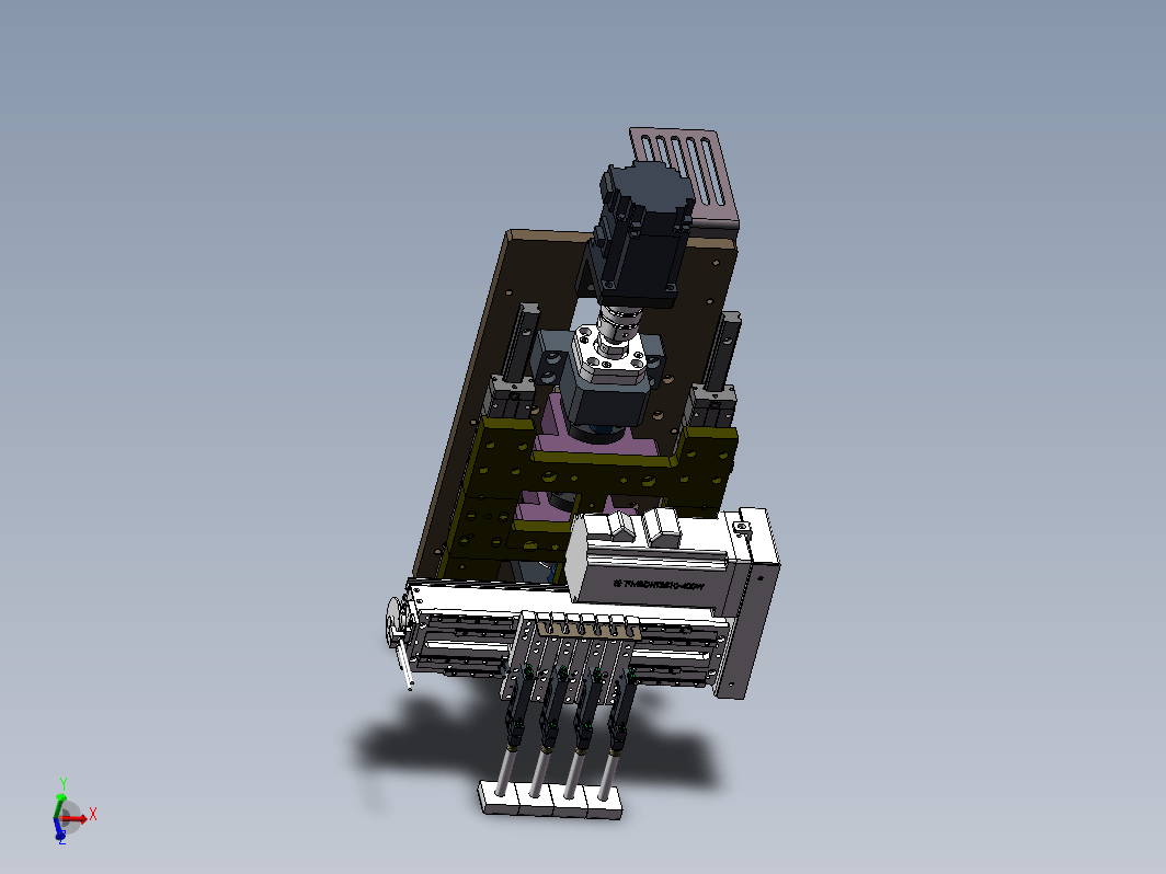 可等变距三轴机械手3D