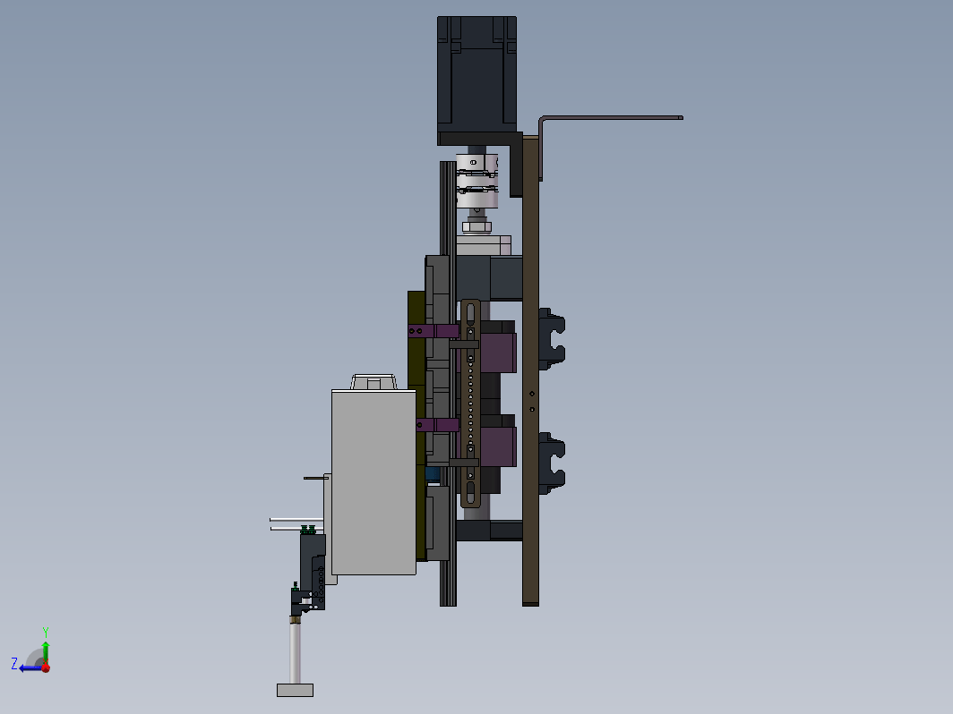 可等变距三轴机械手3D