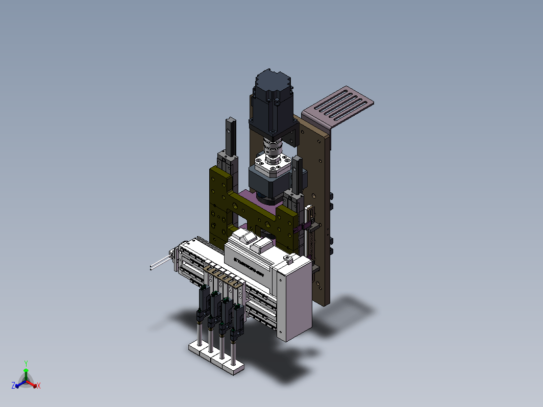 可等变距三轴机械手3D