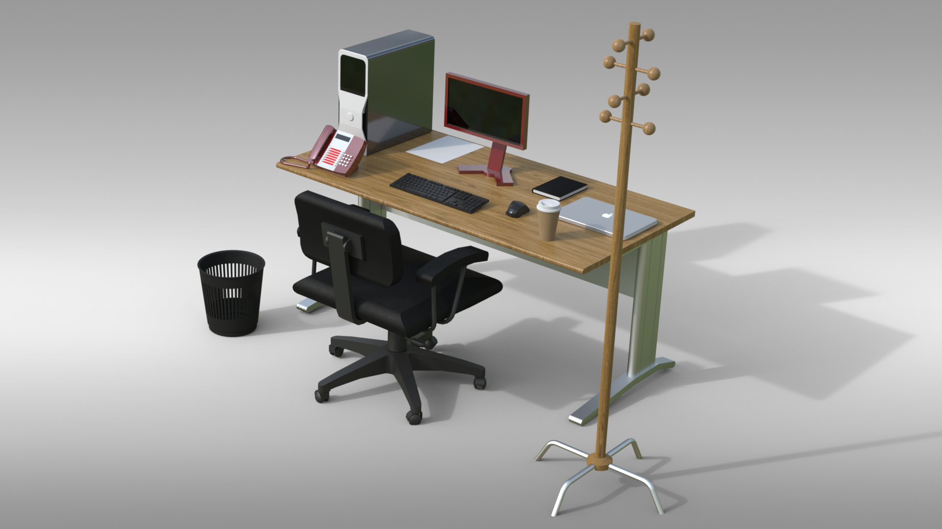 办公室办公桌椅电脑套件