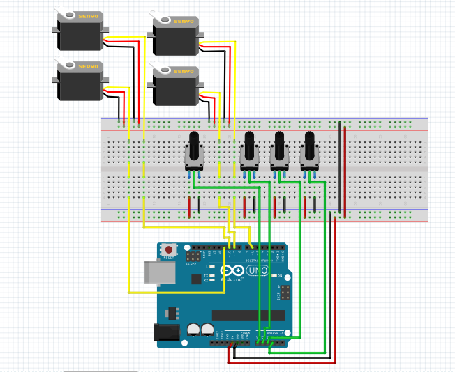 Arduino机械手 附源程序 电路图