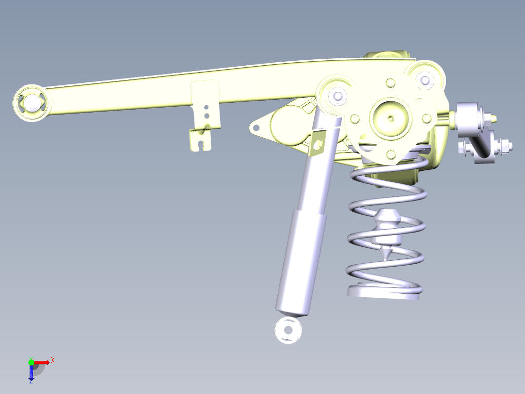 汽车后悬架装置三维CatiaV5R19无参