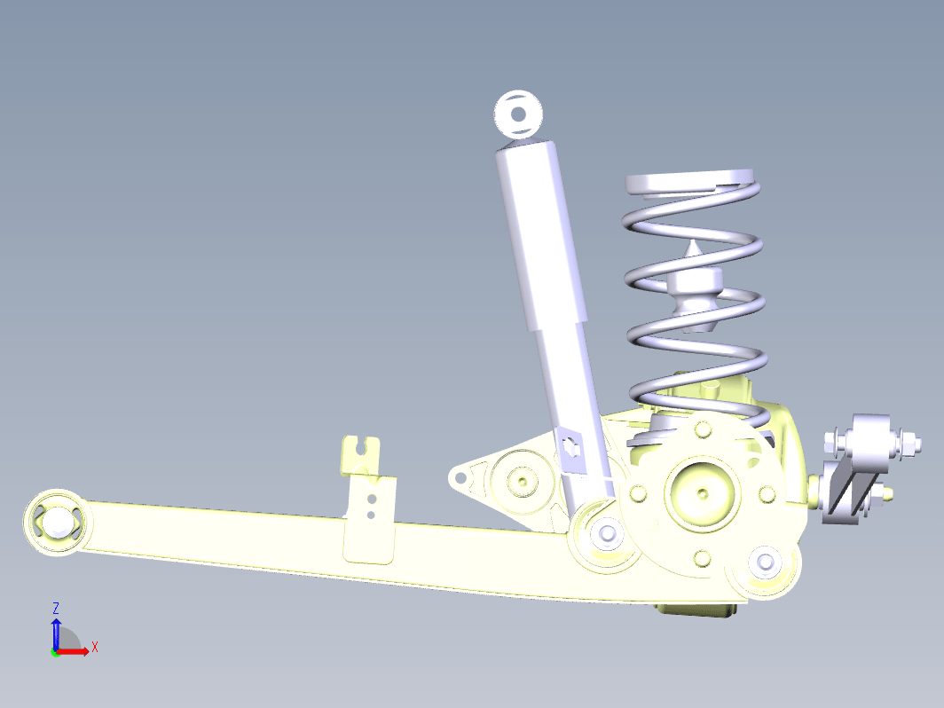 汽车后悬架装置三维CatiaV5R19无参