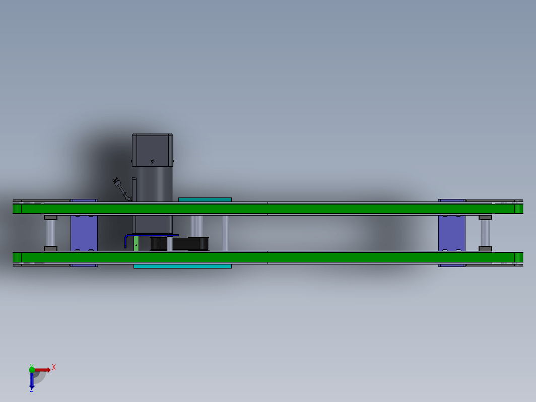 1.1米X0.02米双带输送机构