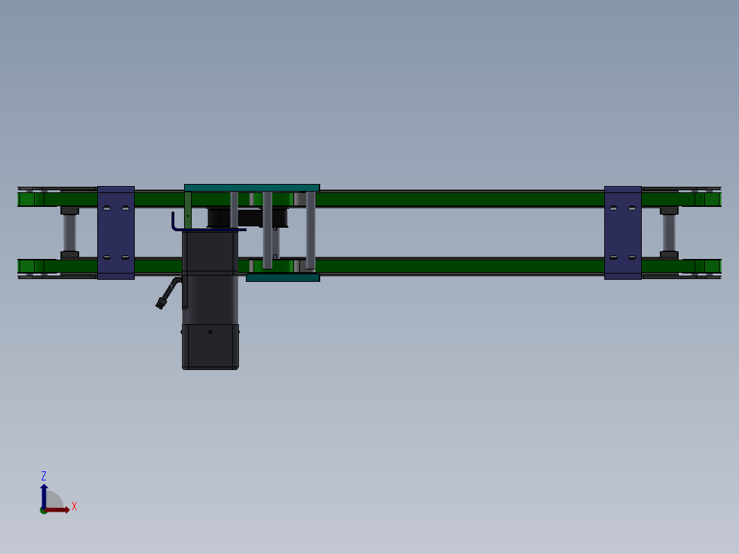 1.1米X0.02米双带输送机构