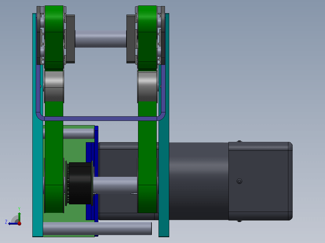 1.1米X0.02米双带输送机构