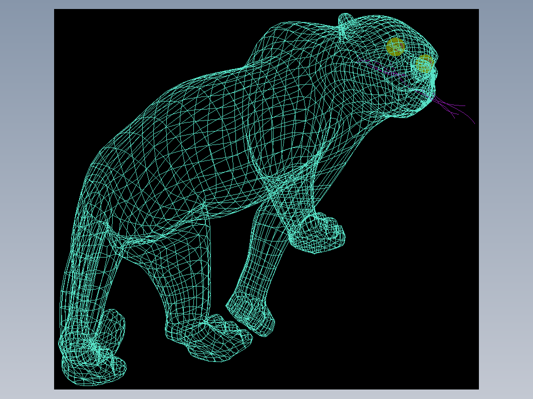 金钱豹 3d模型