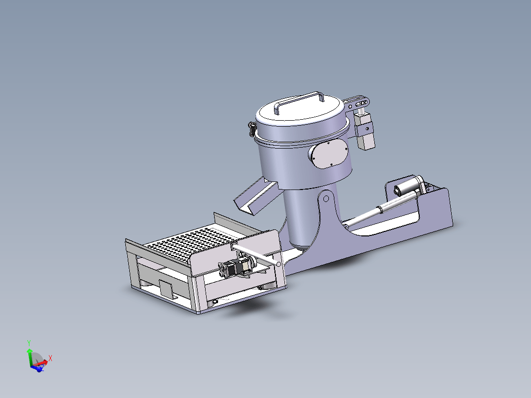 中药粉碎机三维SW2018带参+CAD+说明书