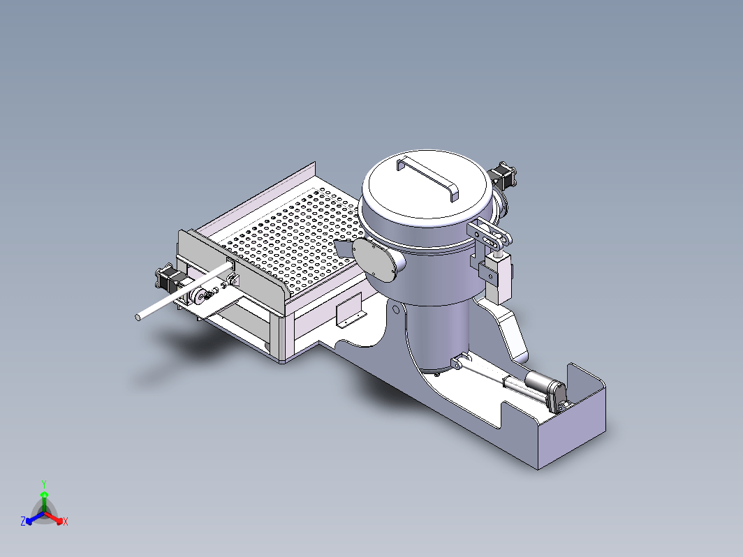 中药粉碎机三维SW2018带参+CAD+说明书