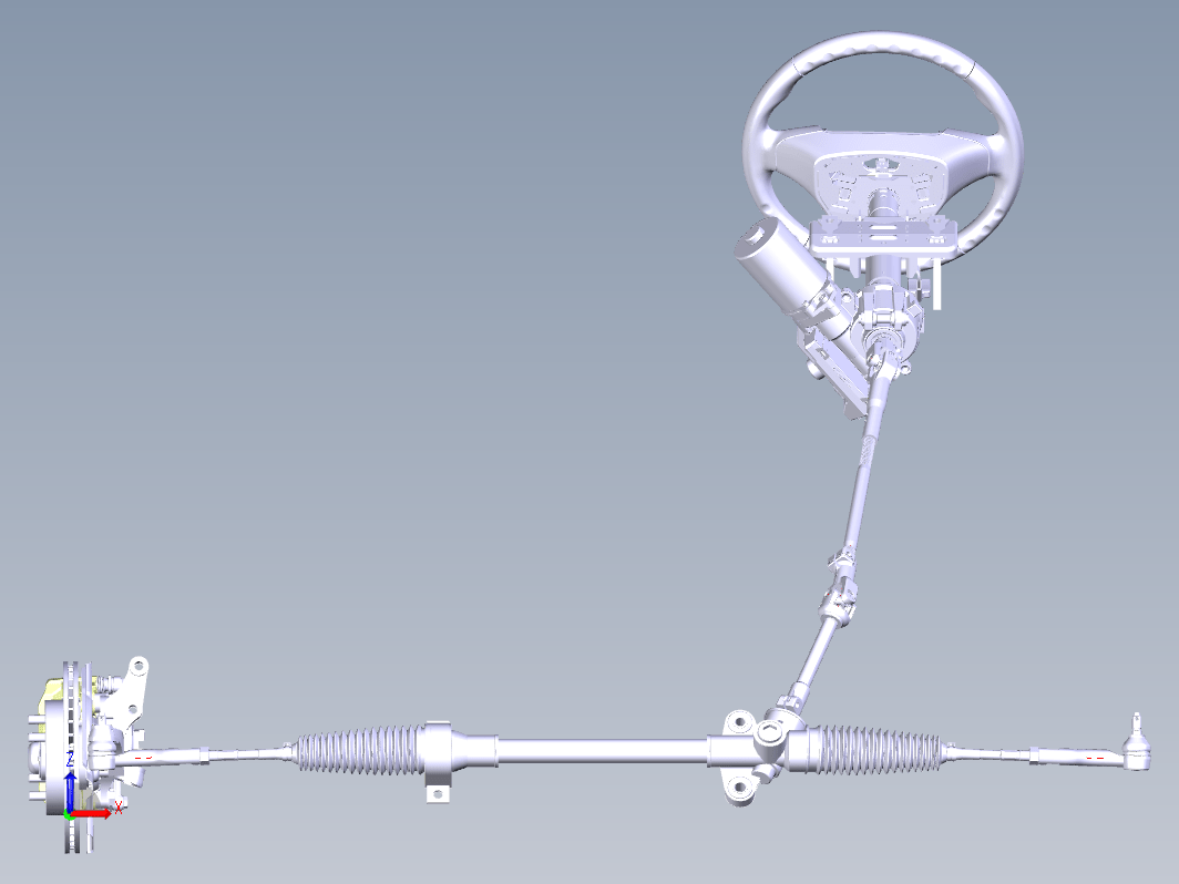 汽车电动助力转向系统建模与仿真三维CatiaV5R21无参+CAD+说明书