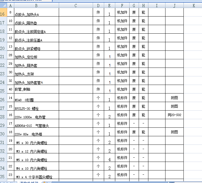 17点胶加热筒热容胶点胶头（精品全套CAD详细图）