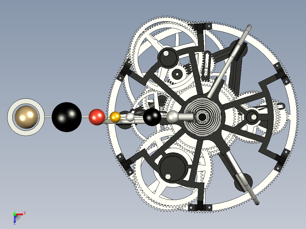 齿轮传动行星系统演示模型 Antikythera