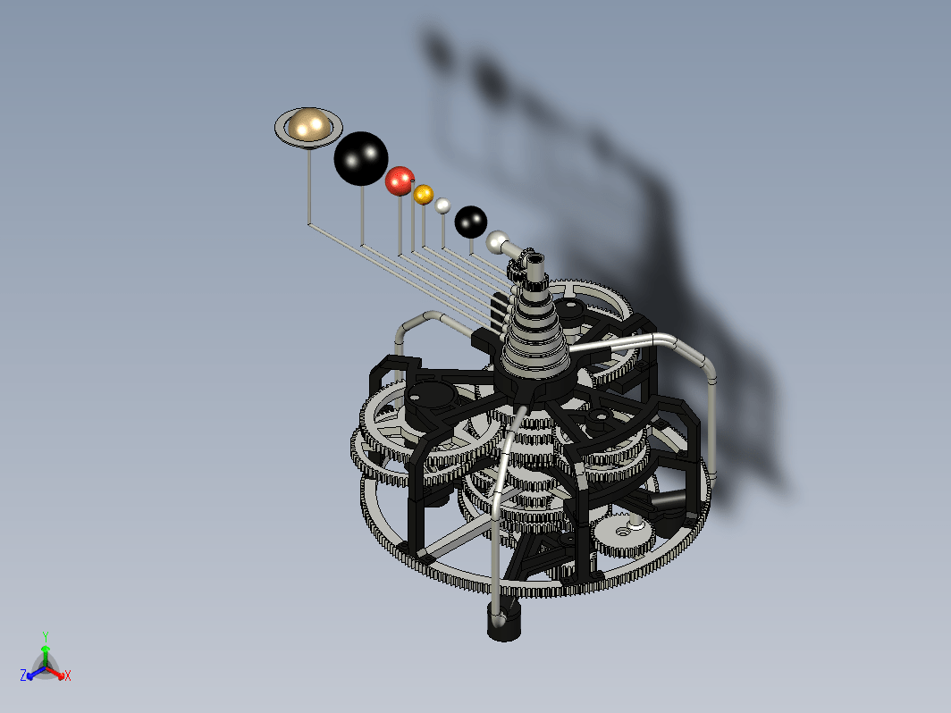 齿轮传动行星系统演示模型 Antikythera