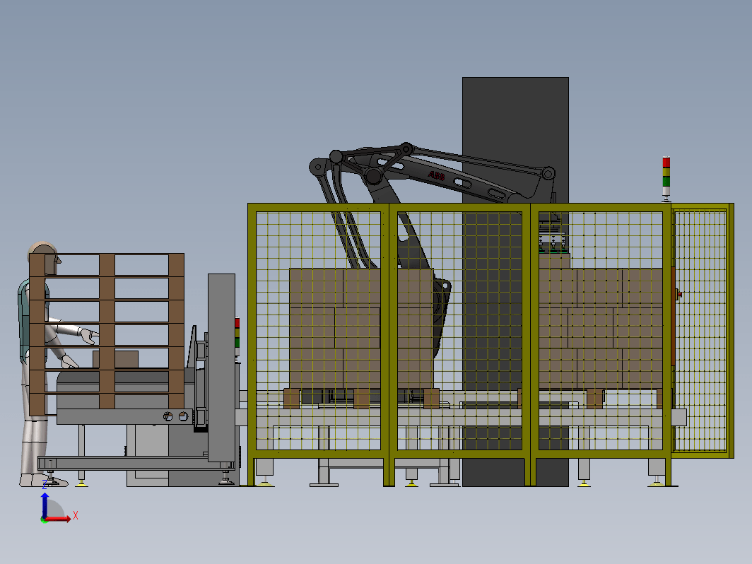 ABB机器人码垛 码垛夹具三维SW2014带参