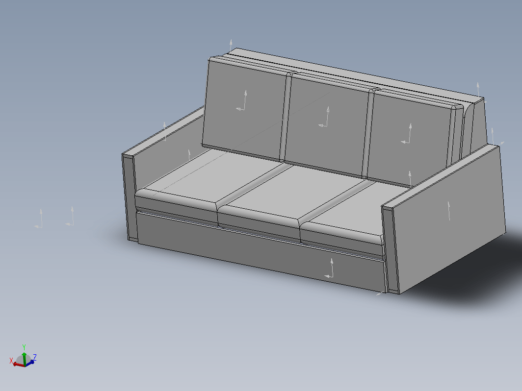 框架结构完整沙发