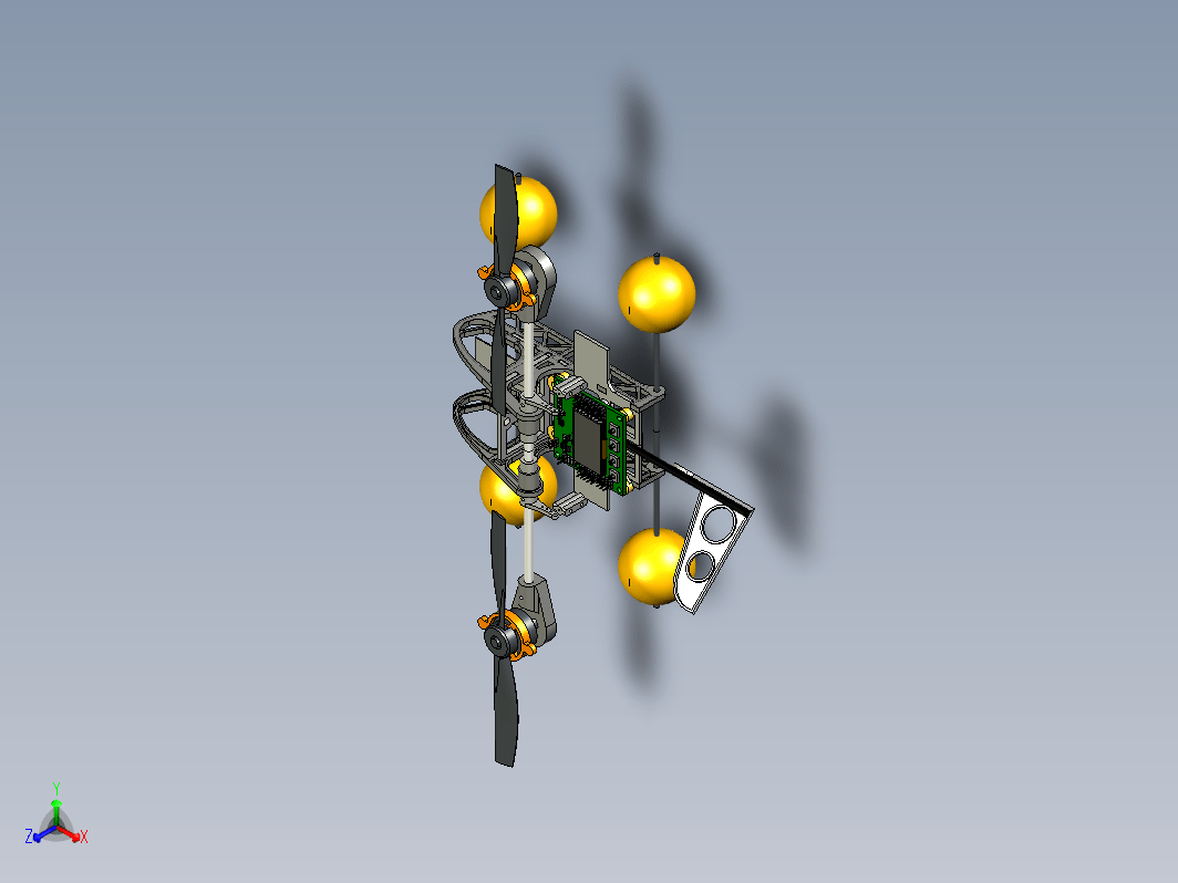 轻型双翼玩具飞机结构 Bicopter for KK 2