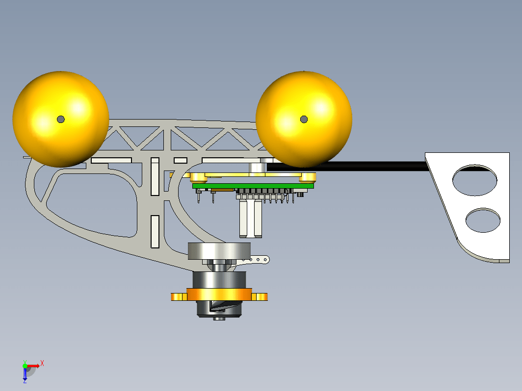 轻型双翼玩具飞机结构 Bicopter for KK 2