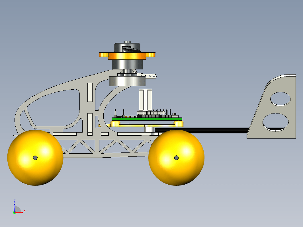 轻型双翼玩具飞机结构 Bicopter for KK 2