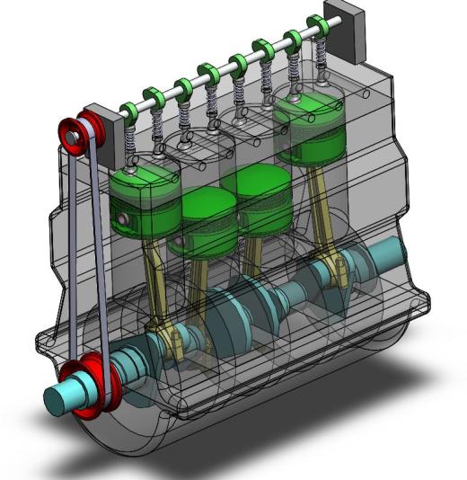 四缸发动机演示结构 4-cylinder-engine缩略图