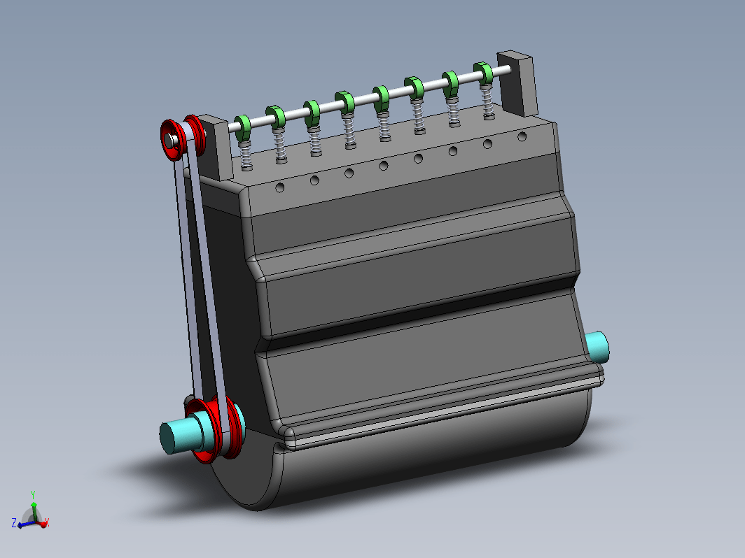 四缸发动机演示结构 4-cylinder-engine