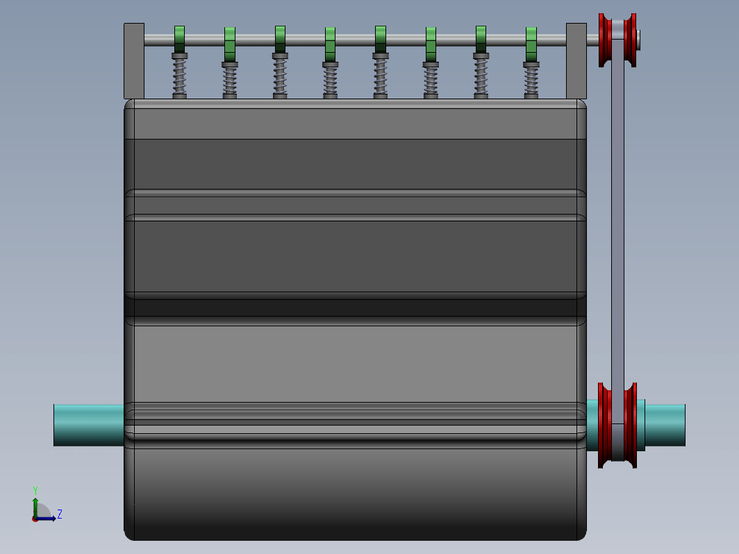 四缸发动机演示结构 4-cylinder-engine