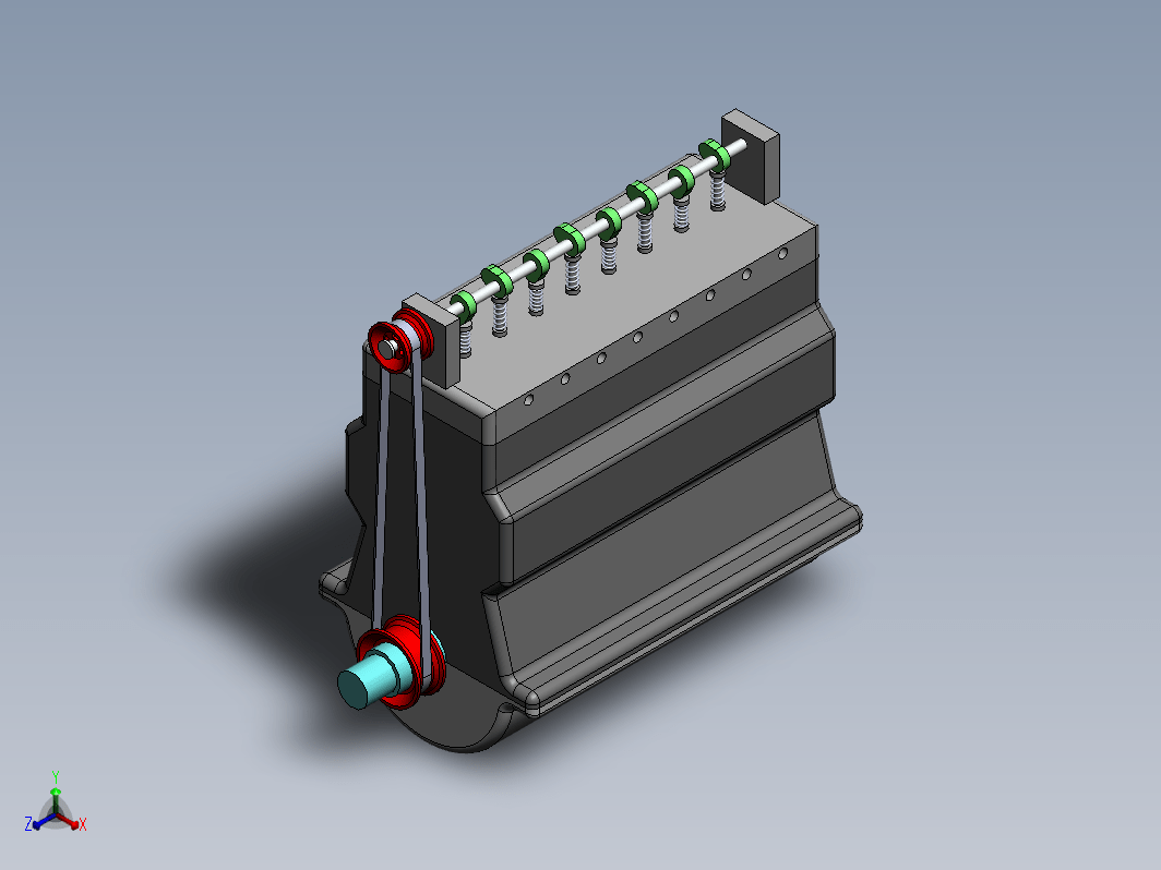 四缸发动机演示结构 4-cylinder-engine