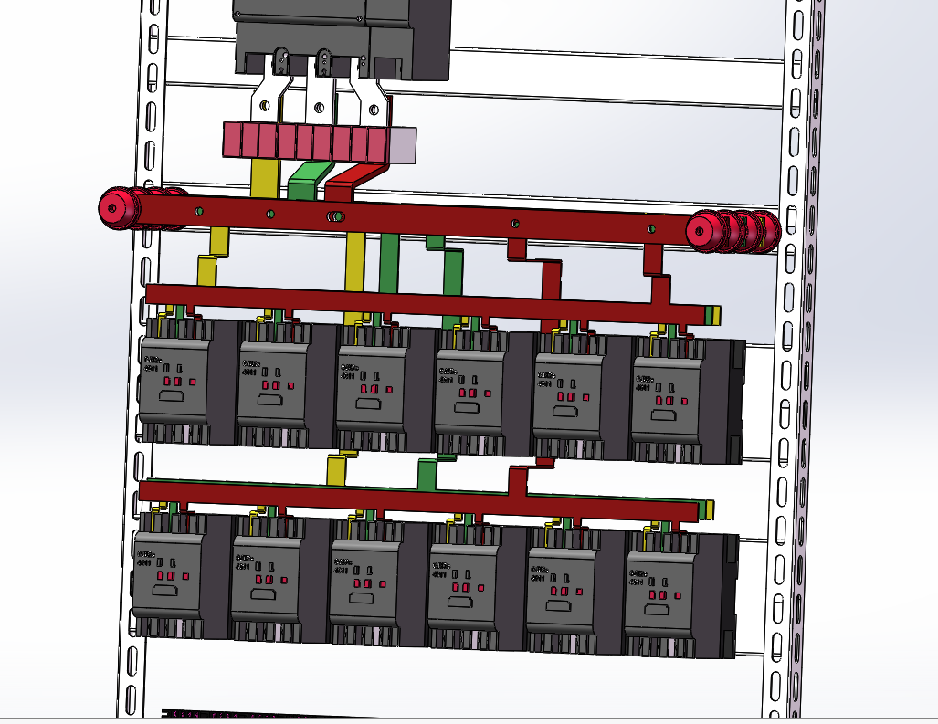 配电柜的汇流排及铜排建模