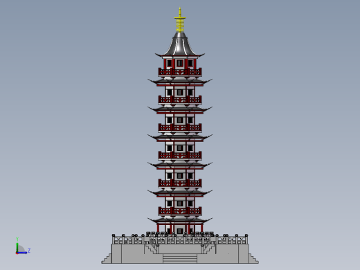 七层宝塔缩略图